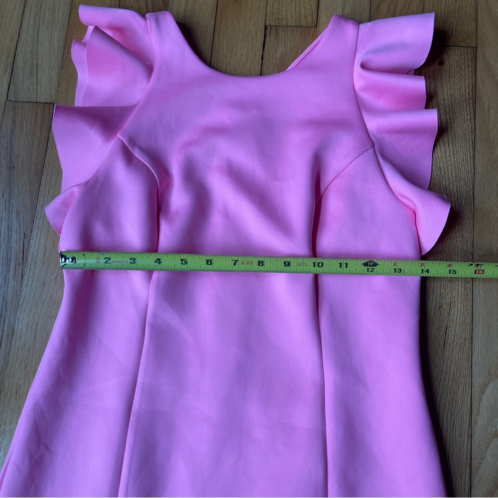 Lilly Pulitzer Maritza Dress Pink Ruffle Sleeve Sheath Size 4 - Picture 4 of 9